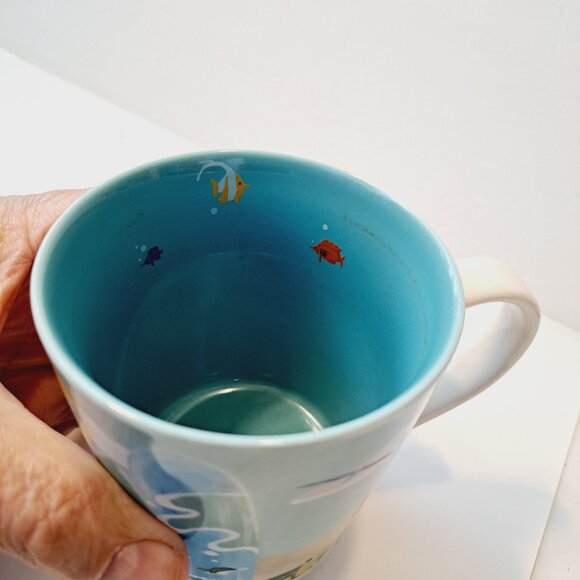 Starbucks 2010 Hawaii bone china surfboard beach shark fish 11 oz. mug - Picture 9 of 10